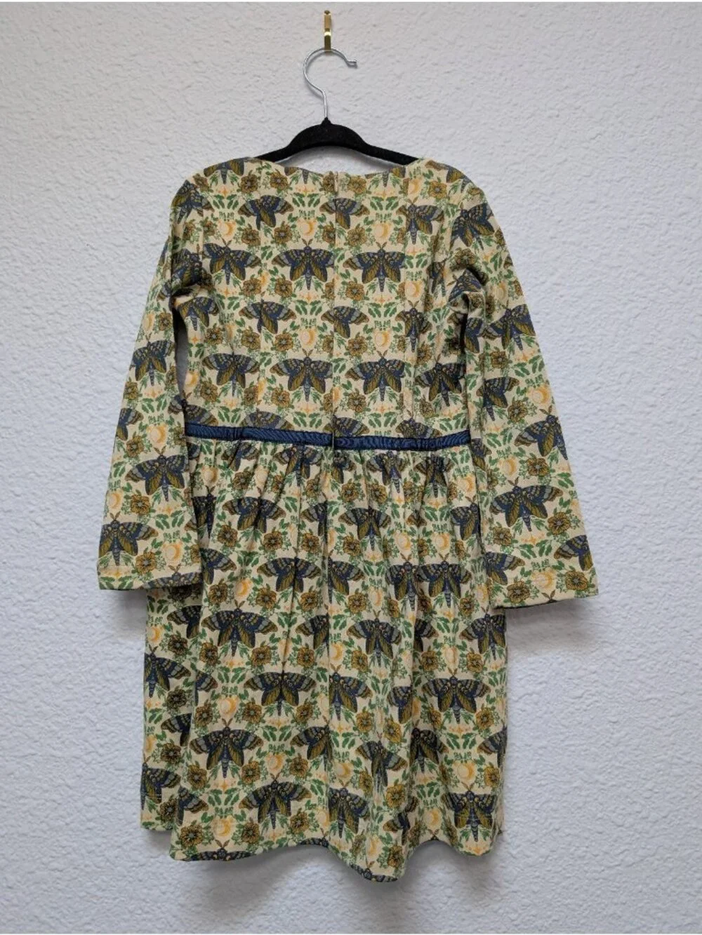 Kate Quinn Organic Cotton Forest Butterfly Skinny Bow Dress 5Y Moths